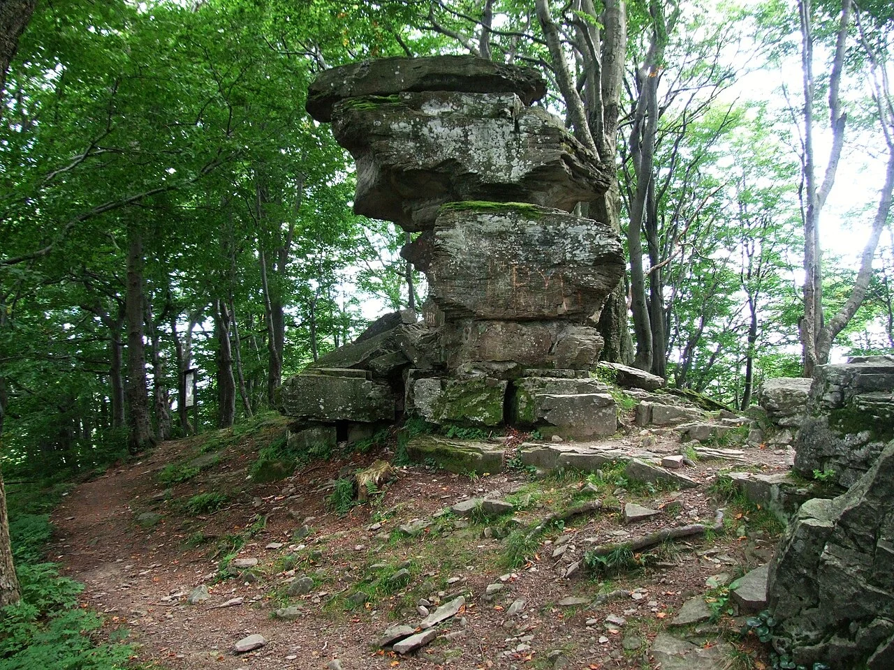 Devil's Stone on Jaworzyna Krynicka